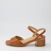 ZIERA Cabo W Tan Leather Sandals | Heels