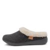 ZIERA Fifi Xw Grey Fabric Slippers | Comfort