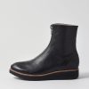 TOP END Oseda Black Leather Ankle Boots | Boots