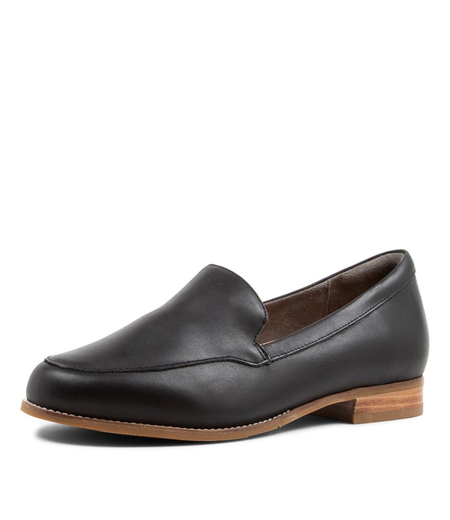 ZIERA Taded Xf Black Leather Loafers | Loafers