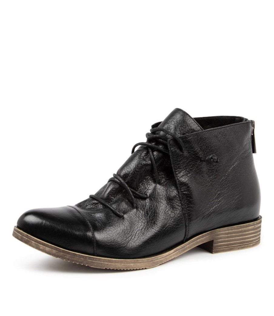 DJANGO & JULIETTE Kayley Black Leather | Boots