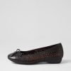 SUPERSOFT Eloiza Black Leather Ballet Flats | Comfort