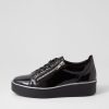 ZIERA Zissy W Black Wrinkle Patent Sneakers | Sneakers