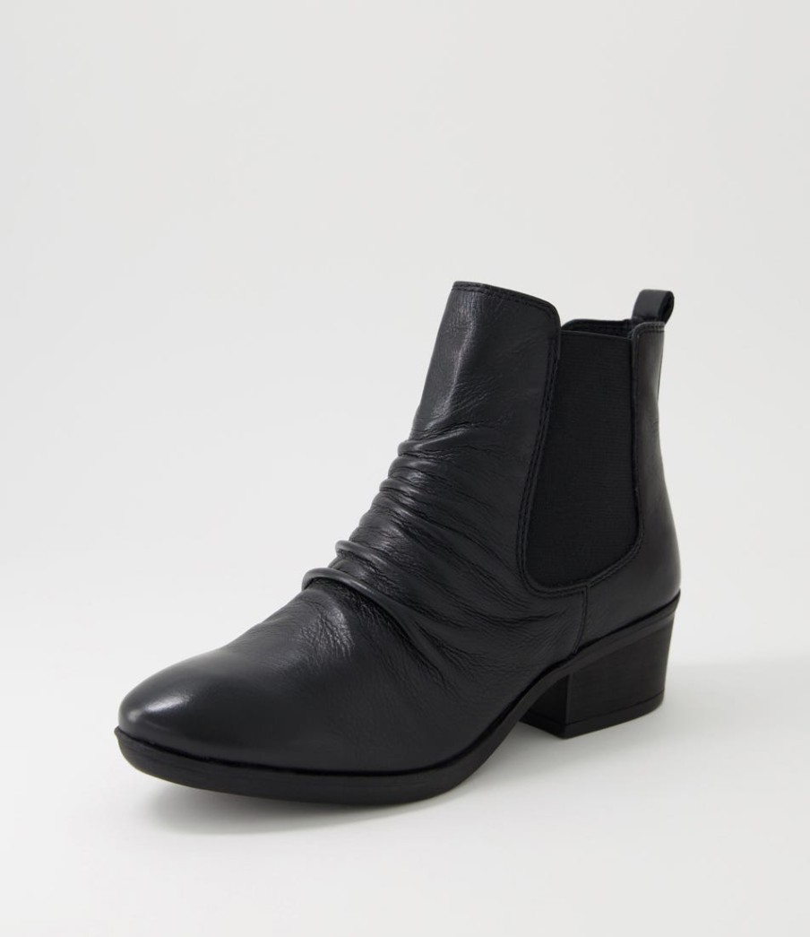 DIANA FERRARI Zuri Black Leather Ankle Boots | Boots