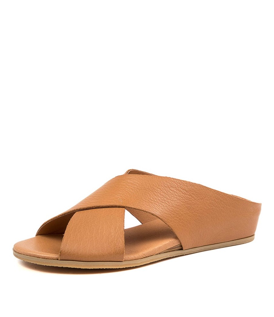 DJANGO & JULIETTE Harli Dk Tan Leather | Wedges