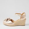 ZIERA Adira W Pale Rose Gold Leather Wedges | Wedges