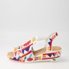 DJANGO & JULIETTE Sahirah Bright Multi Fabric Sandals | Wedges