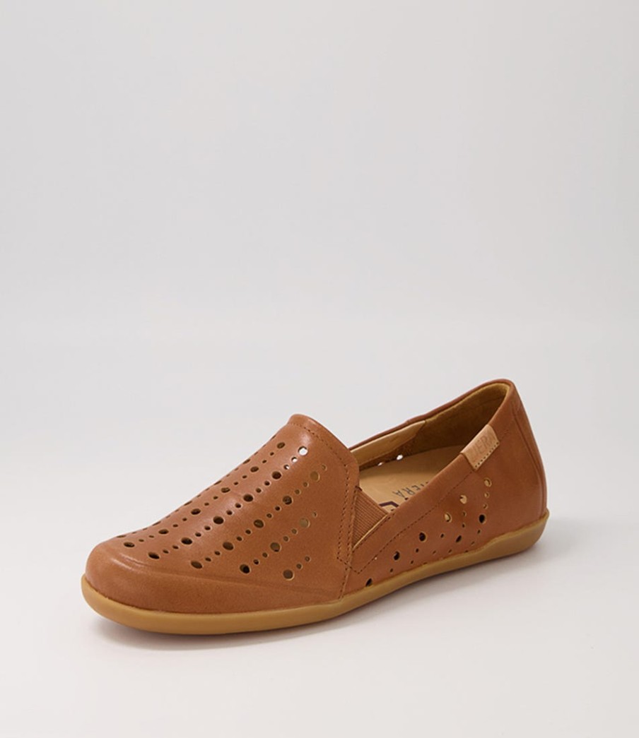 ZIERA Lagos W Tan Leather Loafers | Loafers