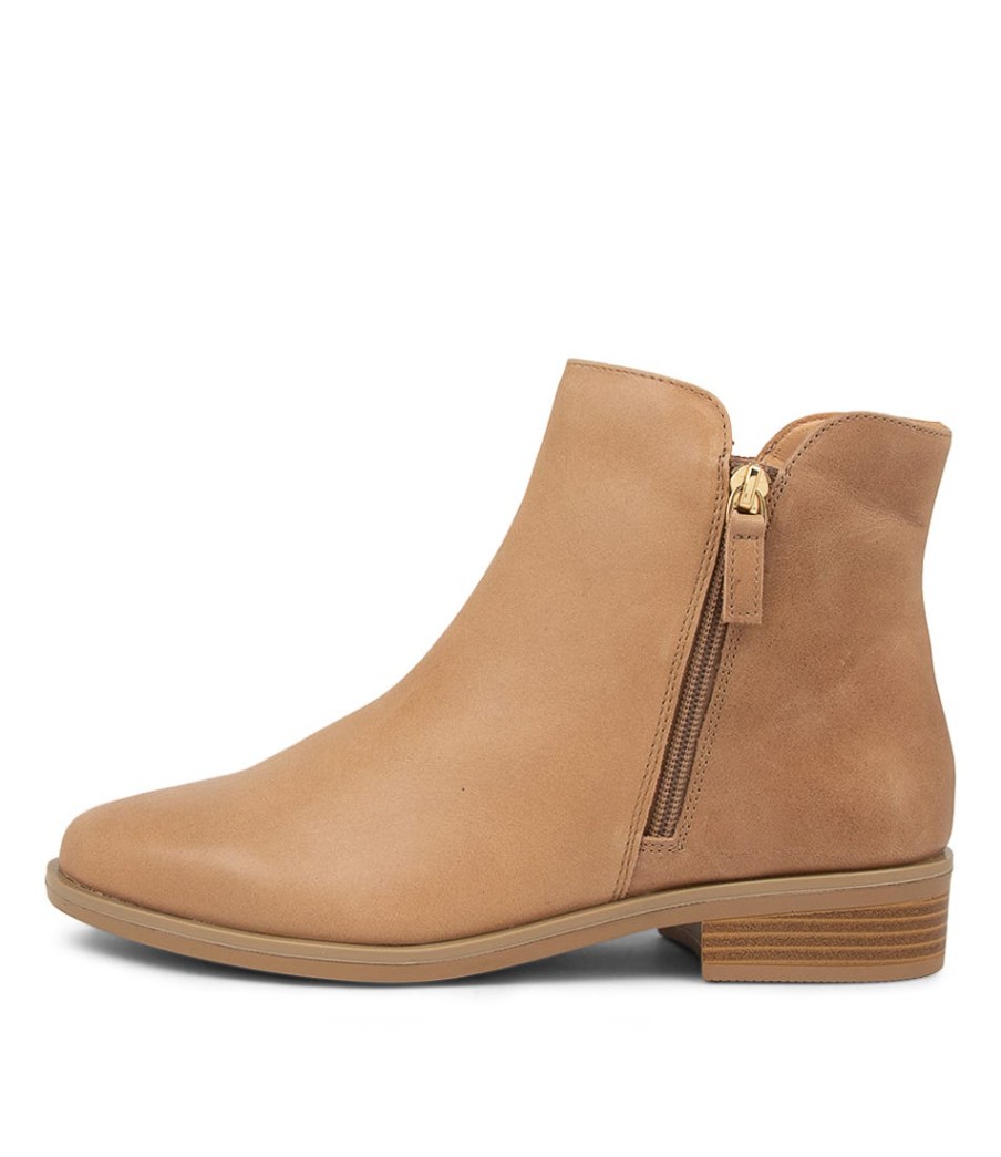 ZIERA Skylars Xf Latte Leather Ankle Boots | Boots