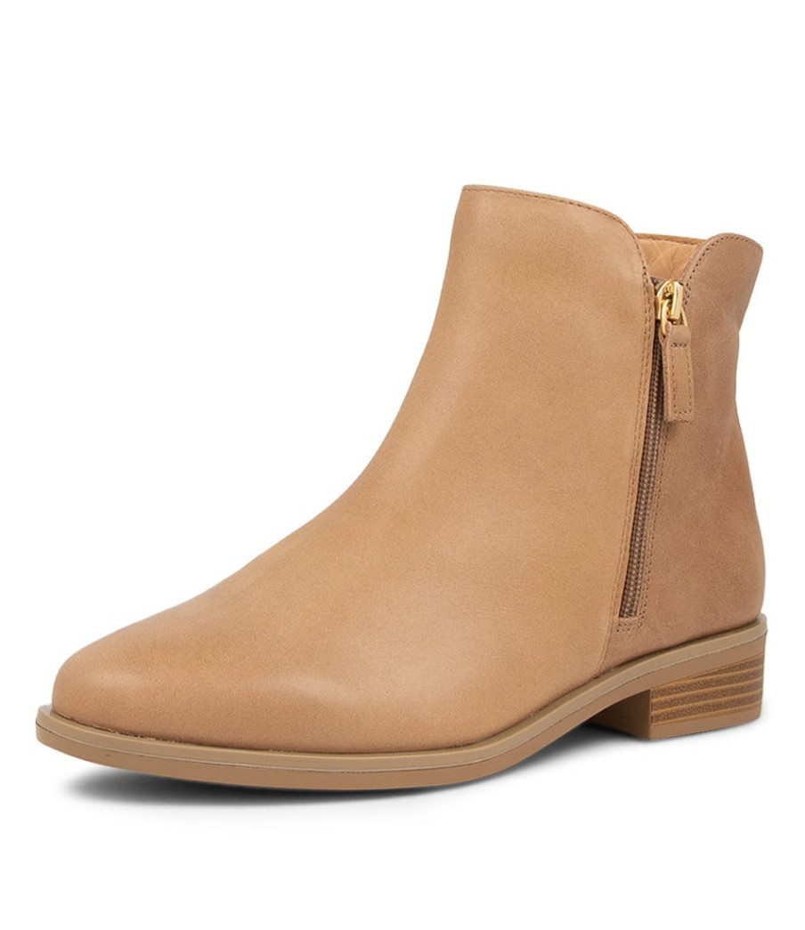 ZIERA Skylars Xf Latte Leather Ankle Boots | Boots