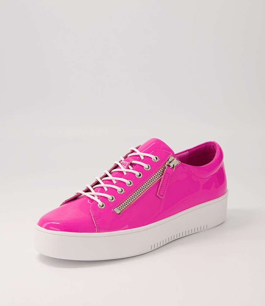 DJANGO & JULIETTE Laila Hot Pink Patent Leather Sneakers Ws | Sneakers