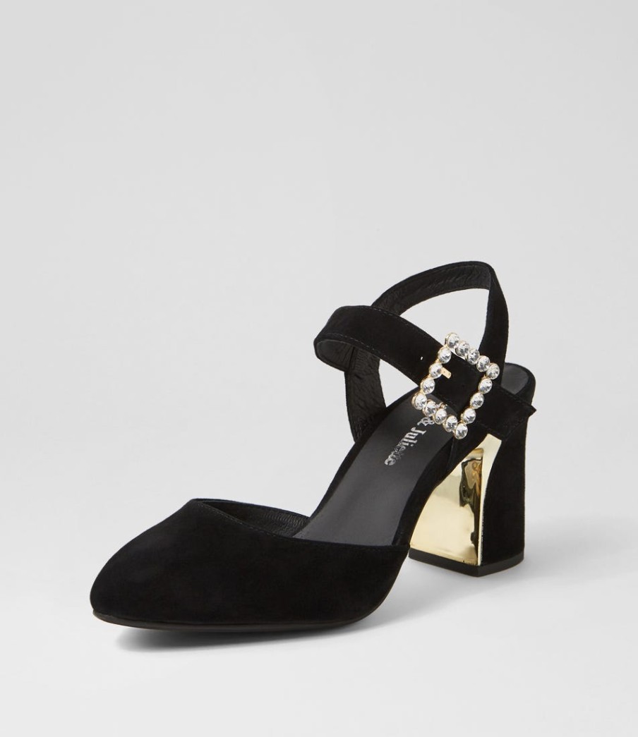 DJANGO & JULIETTE Kalsey Black Suede Heels | Heels