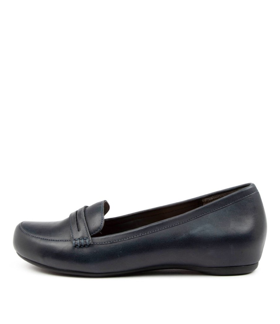 ZIERA Hadi W Navy Leather | Loafers