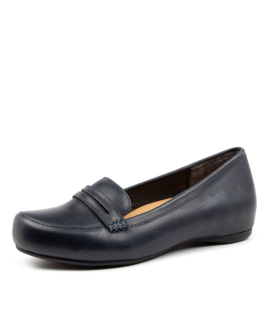 ZIERA Hadi W Navy Leather | Loafers