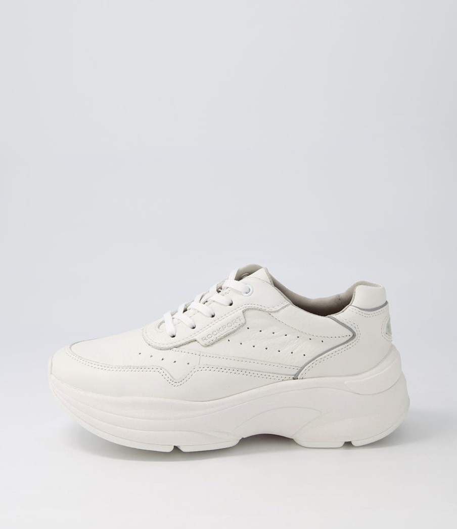 ROCKPORT Pro Walker Premium White Leather Sneakers | Comfort