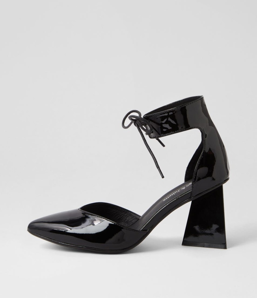 DJANGO & JULIETTE Hitany Black Patent Leather Heels | Heels