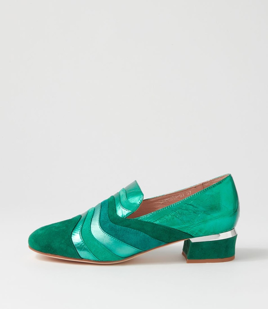 DJANGO & JULIETTE Gravata Emerald Mix Heels | Loafers