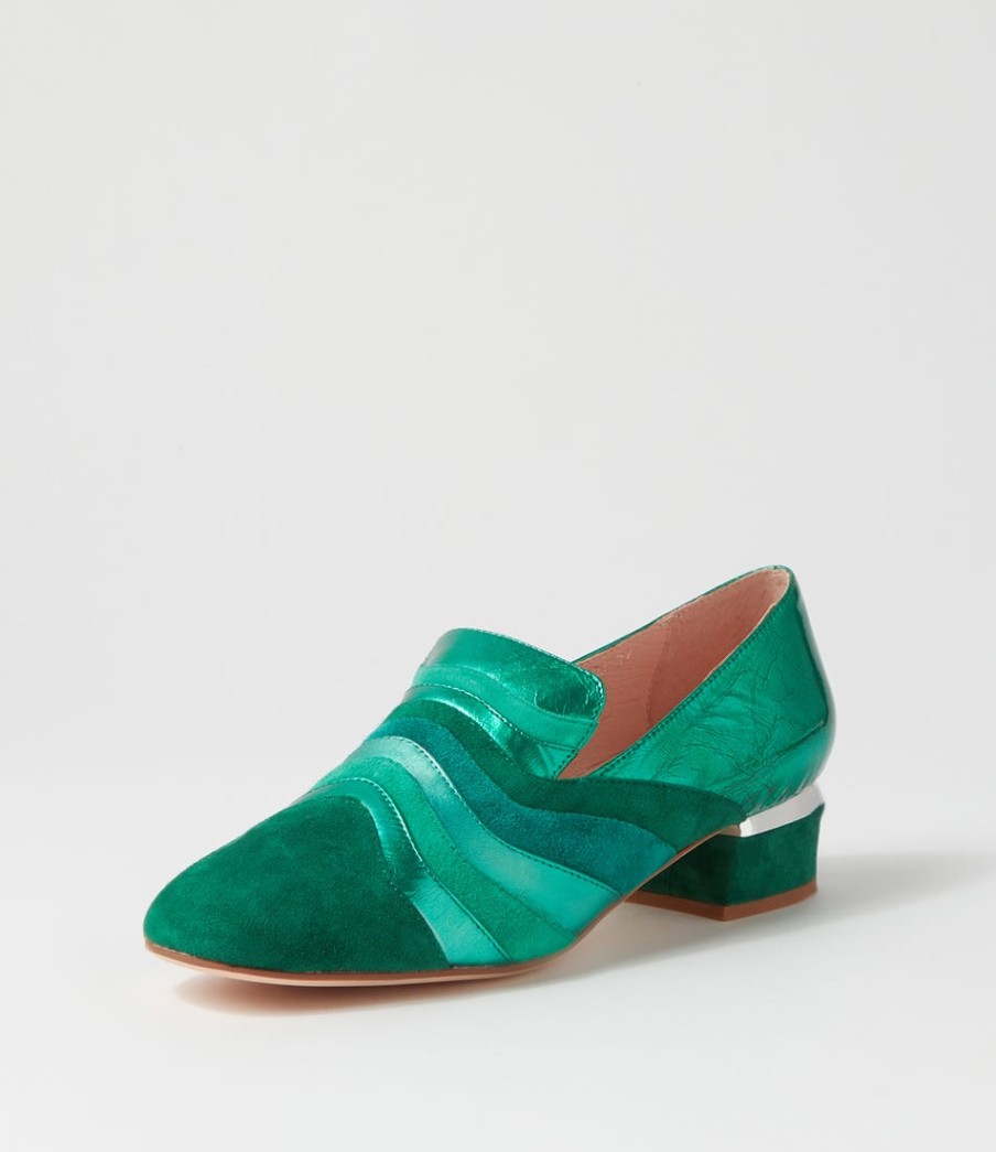 DJANGO & JULIETTE Gravata Emerald Mix Heels | Loafers