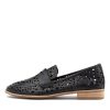 DJANGO & JULIETTE Addah Lrg Navy Leather Loafers | Loafers