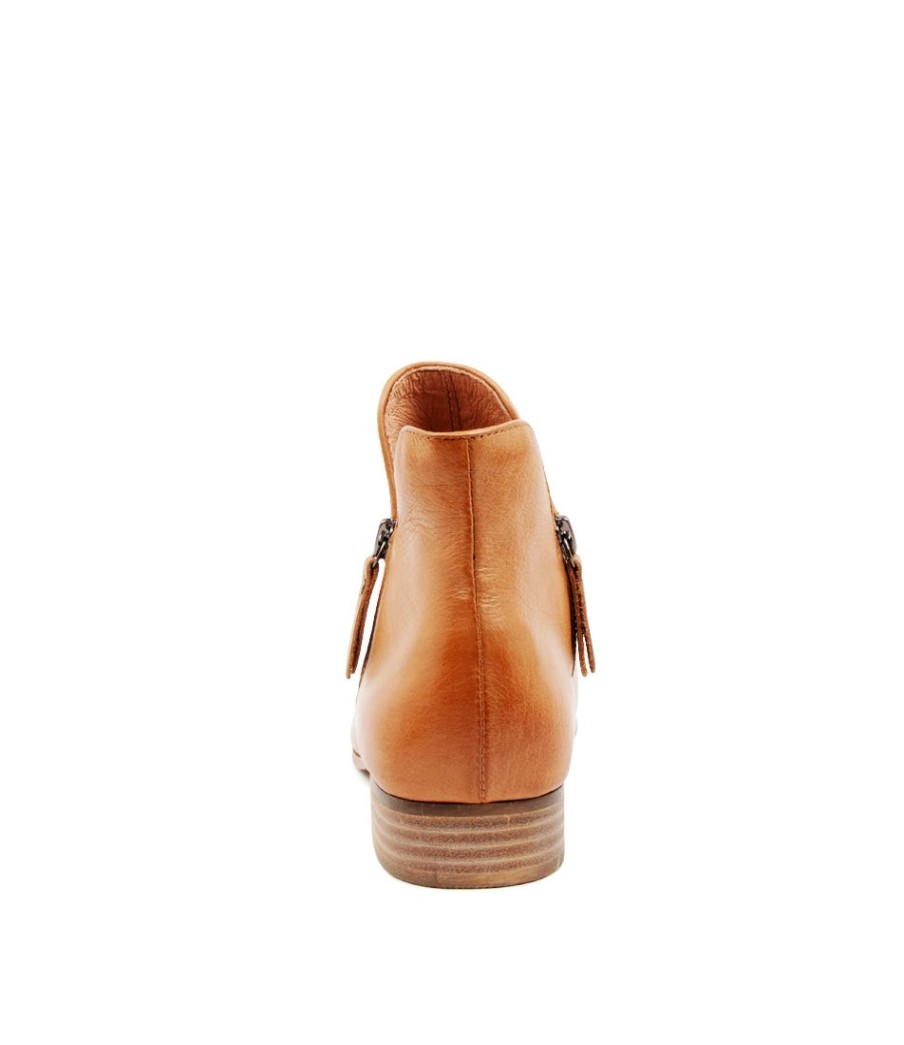 DJANGO & JULIETTE Faye Dk Tan Leather | Boots