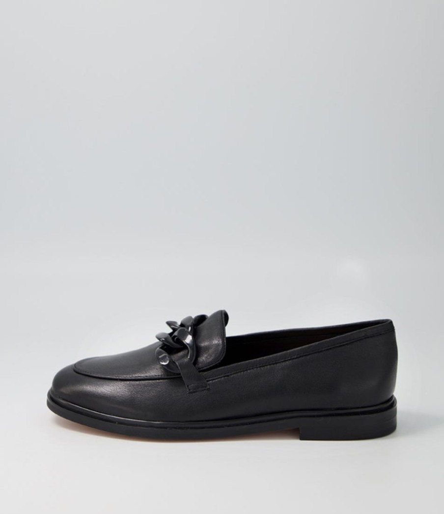 MOLLINI Gapril Black Leather Loafers | Loafers