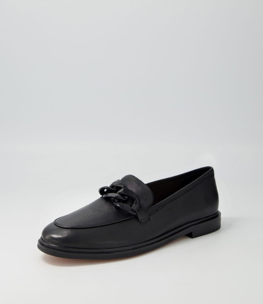 MOLLINI Gapril Black Leather Loafers | Loafers