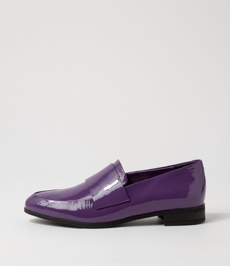 DJANGO & JULIETTE Gabrian Purple Patent Leather Loafers | Loafers