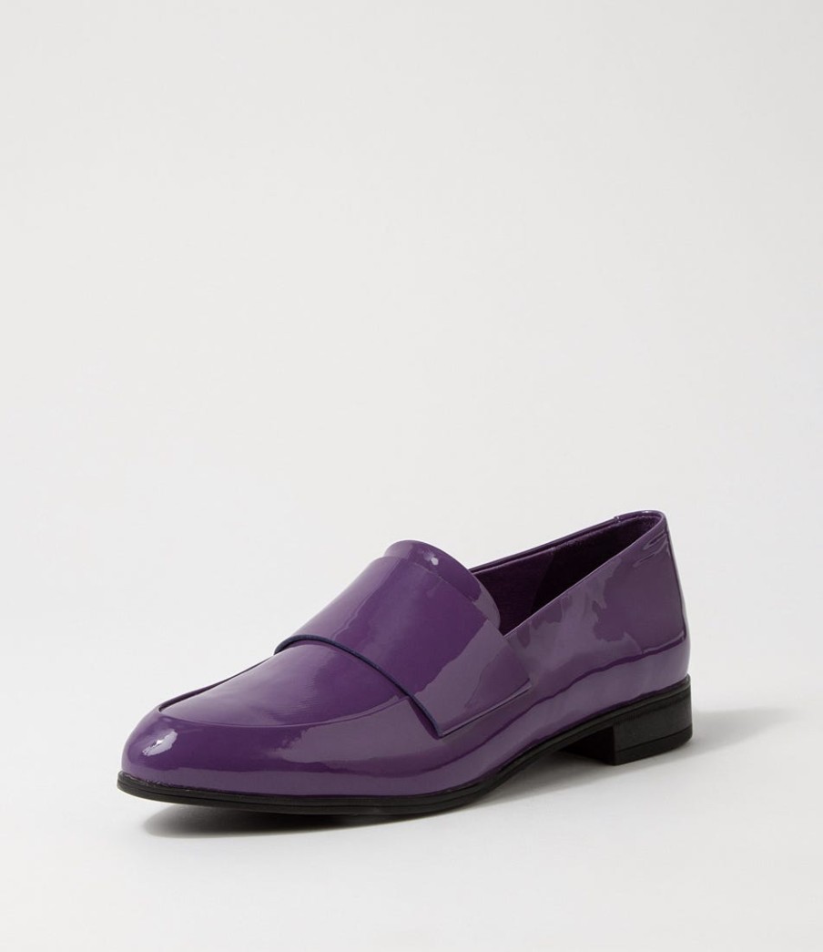 DJANGO & JULIETTE Gabrian Purple Patent Leather Loafers | Loafers