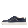 ZIERA Pamela Xf Navy Silver Leather Sneakers | Comfort