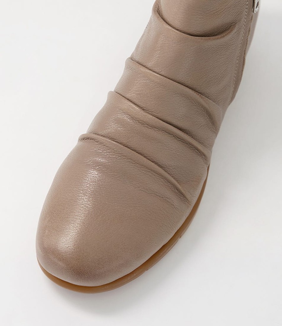 SUPERSOFT Maxie Taupe Leather Ankle Boots | Boots