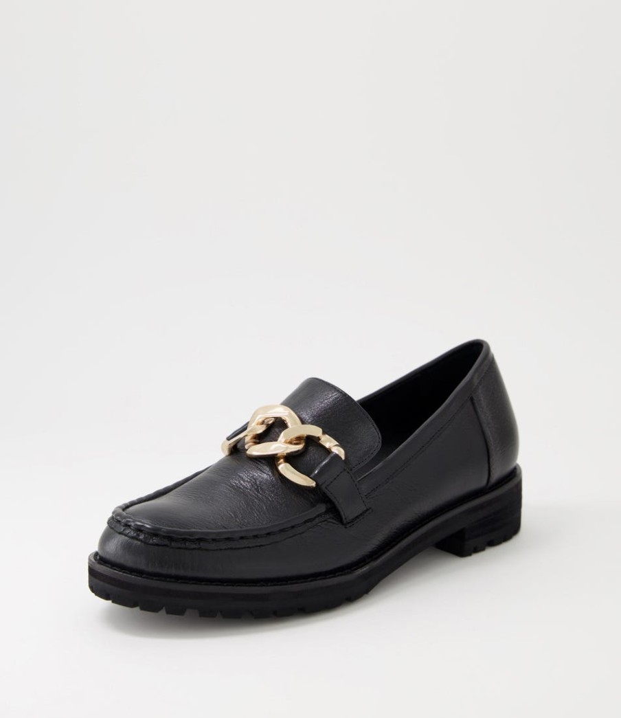 ZIERA Misima W Black Leather Loafers | Loafers