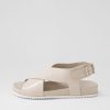 ZIERA Hanako W Almond Leather Sandals | Flats