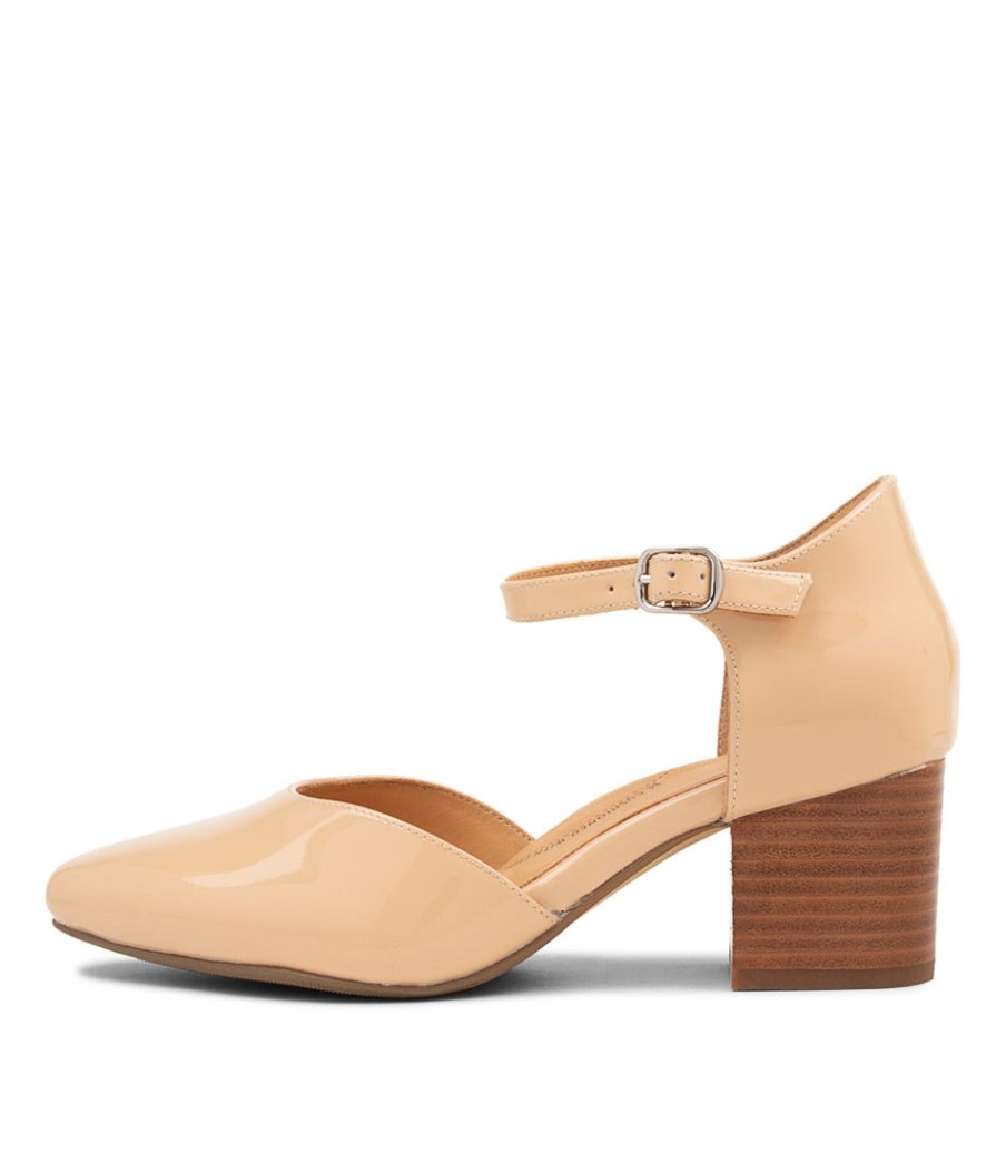 ZIERA Vitor Xw Nude Patent Leather Heels | Heels