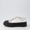 DJANGO & JULIETTE Agot White Black Leather Stitch Sneakers | Sneakers