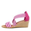 DJANGO & JULIETTE Briage Dj Fuchsia&White Fuchsia Elastic Leather | Espadrilles