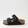 BIRKENSTOCK Arizona Vegan W Black Birkibuc Slides | Comfort