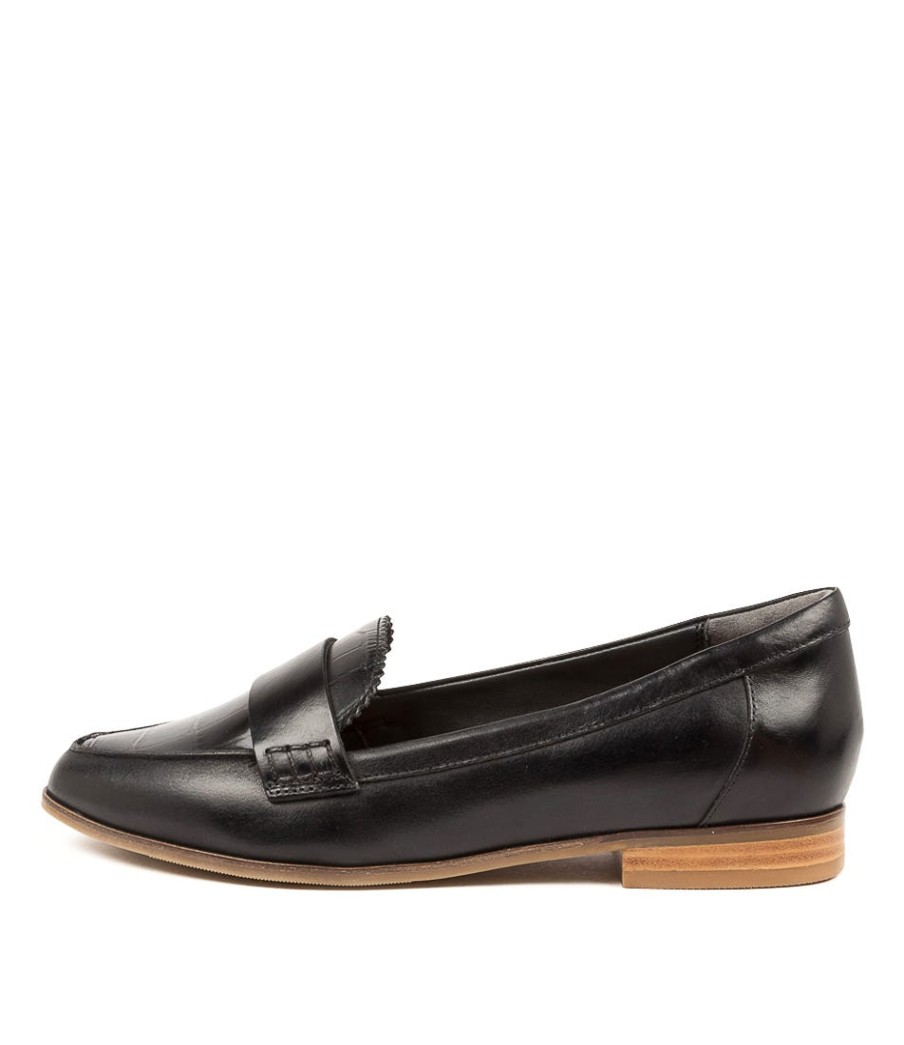 ZIERA Oreta Xw Blk Slt Lth Croc | Loafers