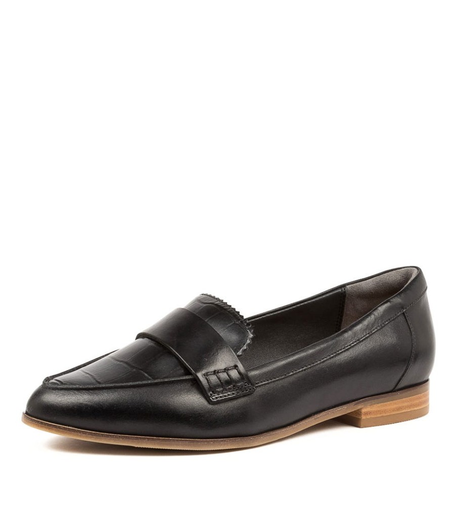 ZIERA Oreta Xw Blk Slt Lth Croc | Loafers