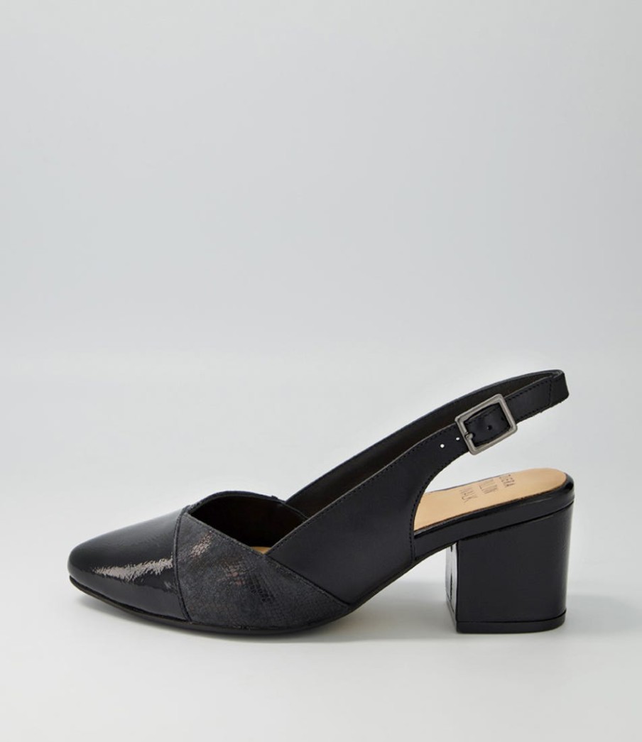 ZIERA Vabra Xw Black Mix Heels | Heels