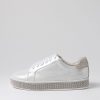 TOP END Pluma White Shimmer Silver Leather Jewels Sneakers | Sneakers