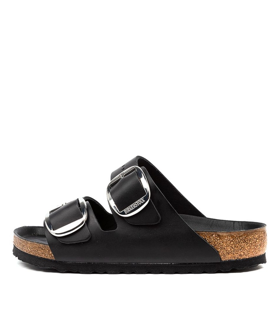 BIRKENSTOCK Arizona Big Buckle Black Oiled Leather | Flats