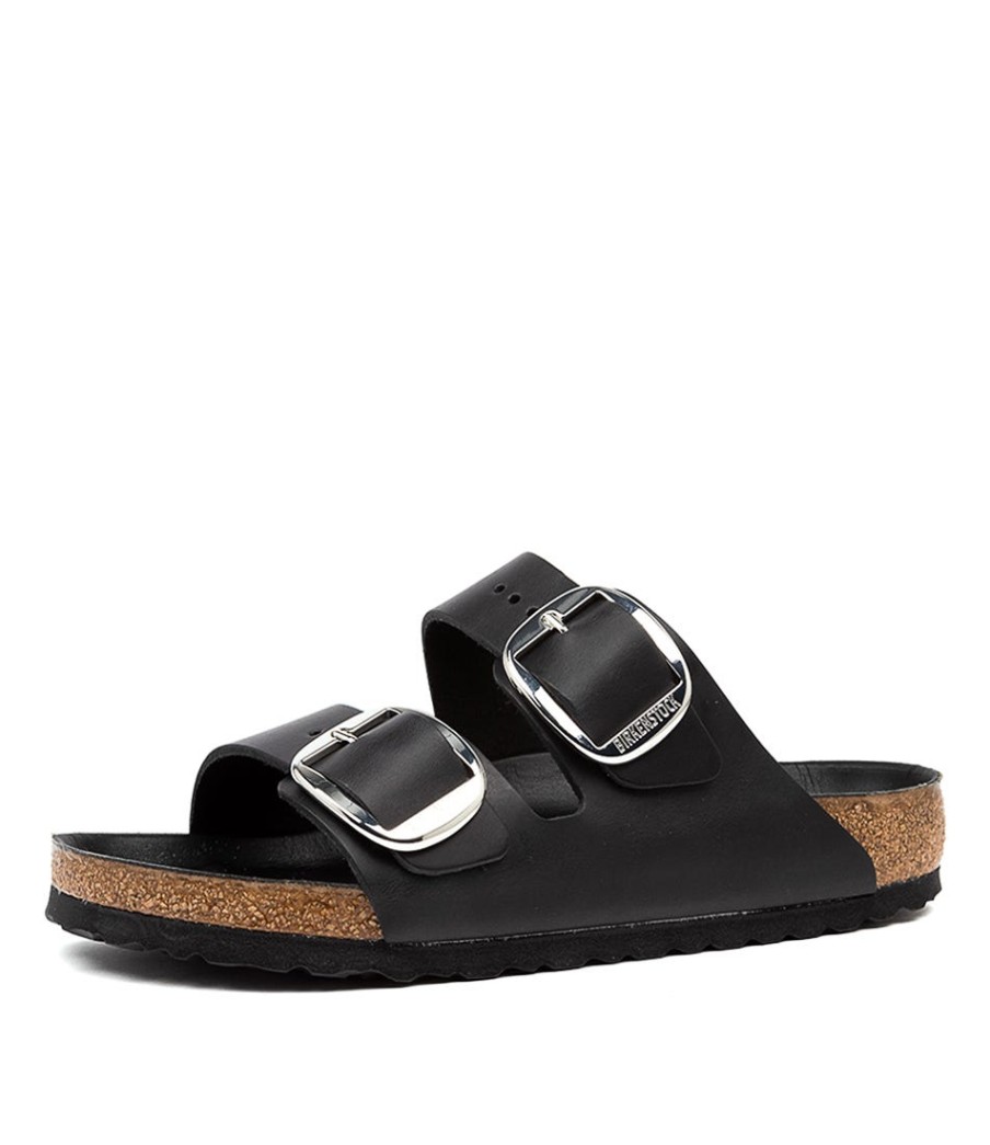 BIRKENSTOCK Arizona Big Buckle Black Oiled Leather | Flats