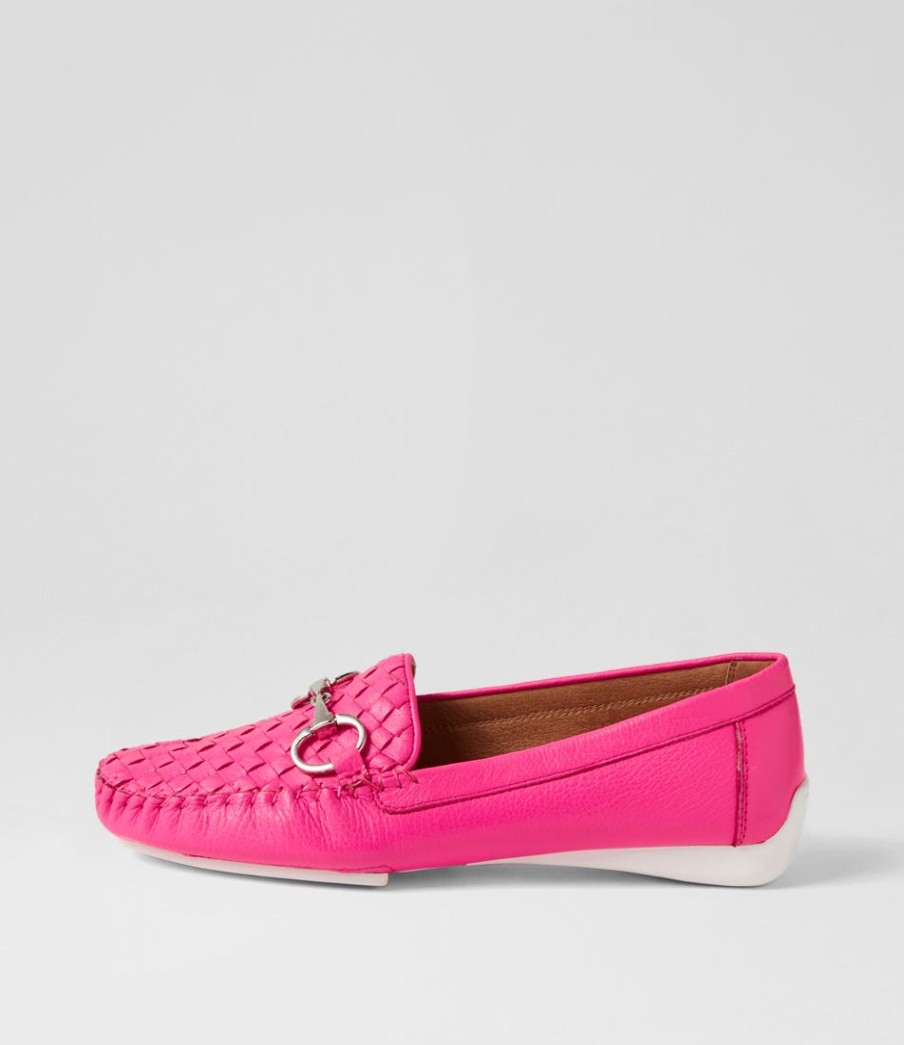 DJANGO & JULIETTE Lille Hot Pink Leather Loafers | Loafers