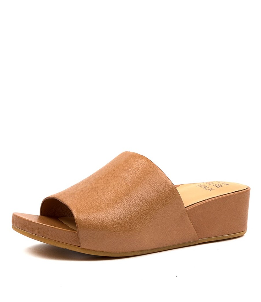 ZIERA Marcy W Dk Tan Leather | Wedges