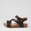 JOSEF SEIBEL Tonga 25 Schwarz Leather Sandals | Comfort