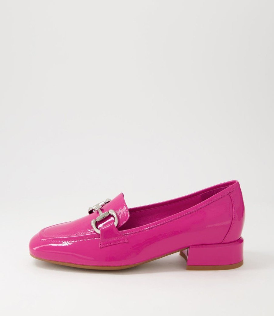 DJANGO & JULIETTE Velam Fuchsia Patent Leather Heels | Loafers