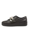 DJANGO & JULIETTE Layan Casual Black Leather Sneakers | Sneakers