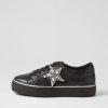 DJANGO & JULIETTE Foxxie Black Silver Leather Jewels Sneakers | Sneakers