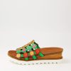 DJANGO & JULIETTE Badabing Spearmint Bright Multi Leather Mukes | Wedges