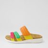 ZIERA Barbra Xw Bright Multi Leather Slides | Wedges